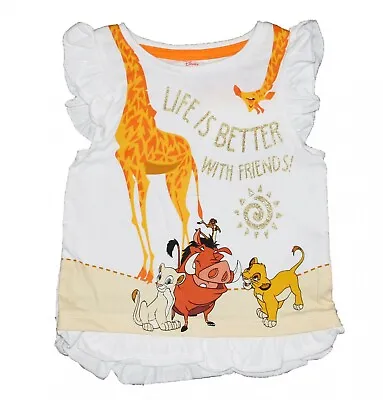Buy Lion King T-Shirt Top Girl Disney Nutmeg Short Sleeve Children Kid Simba Toddler • 4.98£