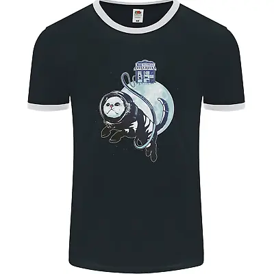 Buy Space Astronaut Cat Funny Mens Ringer T-Shirt FotL • 8.99£