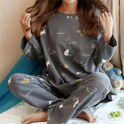 Buy Ladies Womens Pyjamas Pj Set Long Sleeve Top Nightwear Lounge Wear Pyjama Set • 8.99£