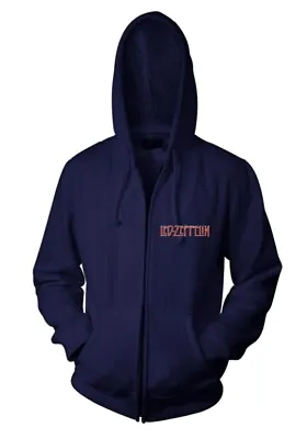 Buy Led Zeppelin 'Photo' (Blue) Zip Up Hoodie - NEW & OFFICIAL! • 26.99£