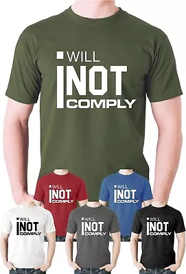 Buy I Will Not Comply T-shirt Freedom Fighters WEF Common Law Awake Tee Sovereignty • 15.50£