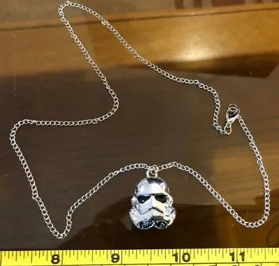 Buy Necklace Storm Trooper Star Wars On Chain Metal Silver Jewellery New • 4.49£