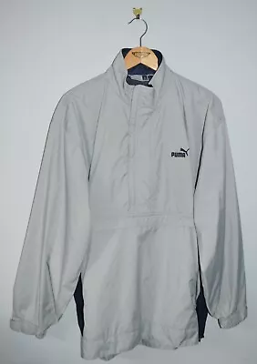 Buy Puma Grey Jacket Coat Pullover Windbreaker Size Large Vintage • 15.29£