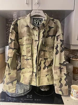 Buy River Island Camouflage  Camo  Jacket L Large Worn Once • 16£