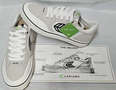 Buy Cariuma VALLELY Skate White Suede Cordura Black Logo Sneaker Women Size 7  Vegan • 48.17£