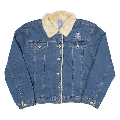 Buy DISNEY True Blue Eeyore Womens Sherpa Lined Denim Jacket Blue XL • 28.99£