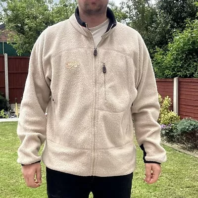 Buy FILA Fleece Jacket Mens Size XL Cream Full Zip Windbreaker Fleece Sweater Jumper • 26.99£