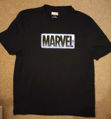 Buy Marvel Logo Black T Shirt Mens Size XXL • 9.99£