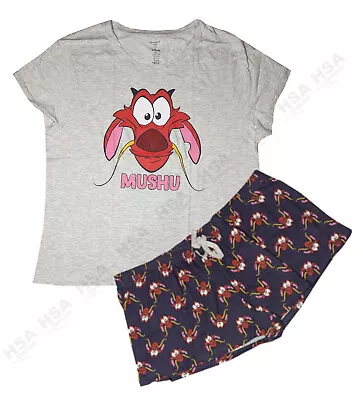 Buy Ladies Disney Mulan Mushu, Princess, Short Pyjamas, Pjs Nightwear Christmas Gift • 7.99£