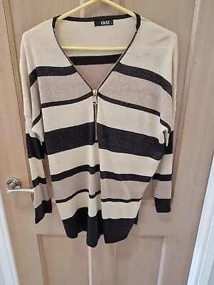 Buy QUIZ Women Cardigan Jumper Top Sweater Pullover  Blouse Size 10 12 • 9.99£