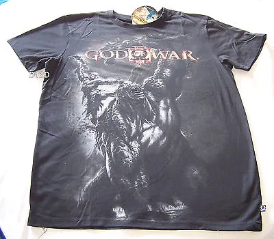 Buy God Of War 3 Mens Black Printed Short Sleeve T Shirt Size S New • 12.48£