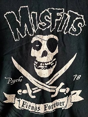 Buy Official Misfits Fiend Face Fiends Forever T-shirt Pirate Jolly Roger Small • 5£