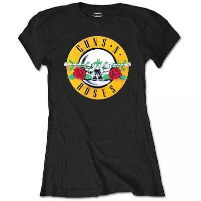 Buy Guns N Roses T Shirt Classic Logo Official Rock Ladies Licensed Tee NEW (Pckgd) • 12.95£