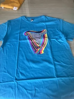Buy Guinness Summer Turquoise Blue Tee T Cotton Shirt Rainbow Harp Collection S,M,L, • 8.99£