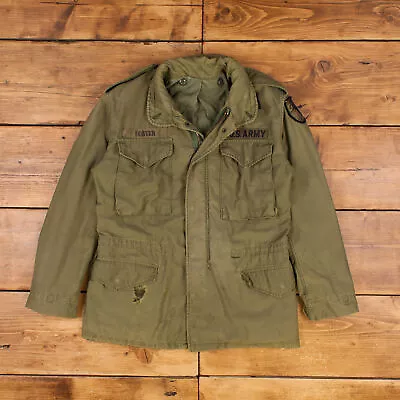 Buy Vintage Military Jacket S 80s M65 Field Cold Weather Green Zip Snap • 69.99£