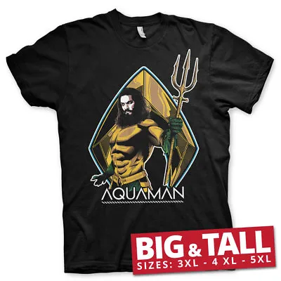 Buy Officially Licensed Aquaman BIG & TALL 3XL, 4XL, 5XL  Men's T-Shirt • 22.98£
