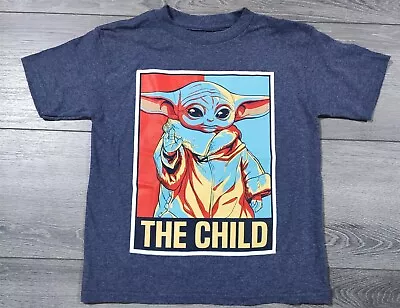 Buy Star Wars Shirt Boys Small 6-7 Mandalorian Baby Yoda The Child T-Shirt Tee • 9.18£