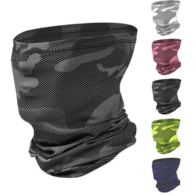 Buy Cooling Camouflage Neck Gaiter Face Mask Balaclava UV Protection Bandanas Scarf • 6.99£