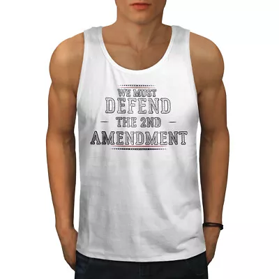Buy Wellcoda Amendment Defend Mens Tank Top, Gun Control Active Sports Shirt • 15.99£