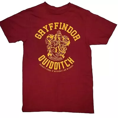Buy Harry Potter Gryffindor Quidditch Hogwarts Medium Youth Burgundy T Shirt     • 5.64£
