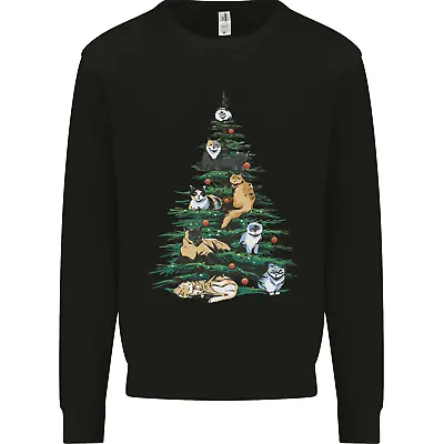 Buy Cat Christmas Tree Mens Sweatshirt Jumper • 20.99£
