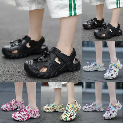 Buy Boys Girls Clog Mules Slipper Garden Beach Sandals Children Shower Printed Shoes • 11.49£