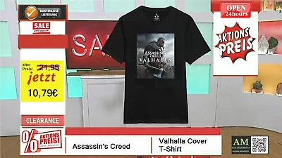 Buy T-Shirt Black - Assassins Creed - Valhalla Cover - Size L - New/Original Package • 18.44£