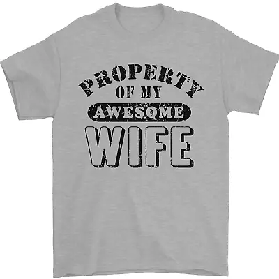 Buy Property Of My Awesome Wife Valentines Day Mens T-Shirt 100% Cotton • 10.48£