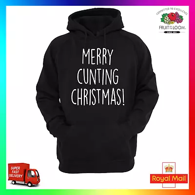 Buy Merry C*nting Christmas Hoodie Hoody Xmas Rude Offensive C*nt Funny Adult Cool • 24.99£