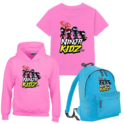 Buy New Children Ninja Kidz TV T Shirt Kids Hoody Boys Girls Bagpack Funny Gift • 7.99£