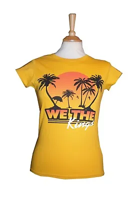 Buy American Rock Band We The Kings Ladies Fit T Shirt Yellow Size Small • 9.99£