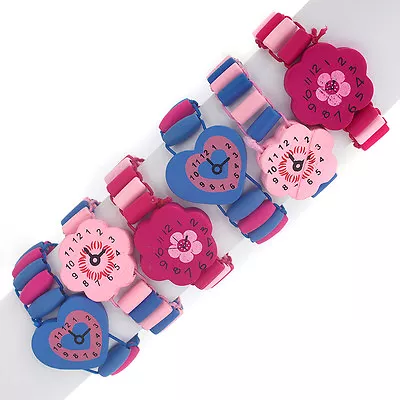 Buy 6 X Party Loot Bag Fillers - Girls Toy Wooden Watches For Childrens Gift Bags 6W • 3.99£