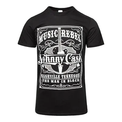 Buy JOHNNY CASH- MUSIC REBEL Official T Shirt Mens Licensed Merch New Size -Large • 11.99£