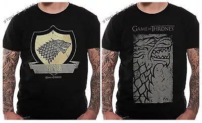 Buy Game Of Thrones Stark Coat Of Arms Direwolf T Shirt OFFICIAL Winter Is Coming • 5.99£