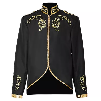 Buy Vintage Men's Court Style Jacket Gold Embroidered Jacket Suit Costume • 27.59£