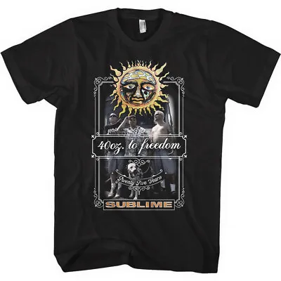 Buy SUBLIME  -  Official Licensed Unisex T- Shirt -  25 Years -  Black Cotton • 16.99£
