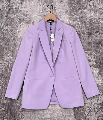Buy New Express Blazer XS Womens Purple Oversized Single Button Jacket • 53.02£