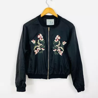 Buy Wildflower Embroidered Bomber Baseball Vintage Style Jacket Size 12 • 10£