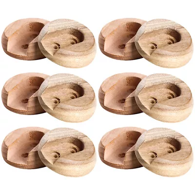 Buy 6 Pairs Wooden Clothes Pole Seats Closet Rod Support Wardrobe Bracket • 13.49£