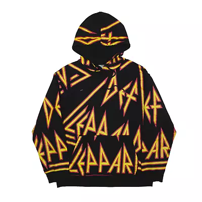 Buy DEF LEPPARD Band Hoodie Black Pullover Mens M • 20.99£