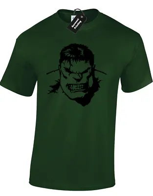 Buy Hulk Face Mens T-shirt Avenger Thor Gym Training Top Fan Design Funny Gift • 8.99£
