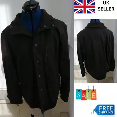 Buy Gents Real Leather Long Men Jacket With Knitting Boy Winter FashionTop Size M UK • 41.99£