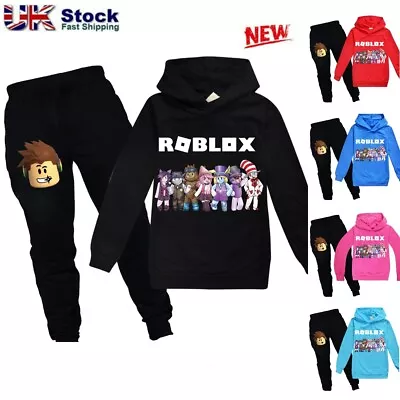 Buy Kids ROBLOX Hoodie+Pants Tracksuit Set Hooded Sweatshirt Jumpers Tops Sportswear • 12.69£