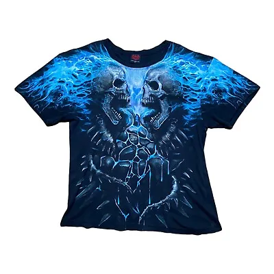 Buy SPIRAL DIRECT T-shirt XL Black Skeleton Design Mens Good Used Condition • 10£