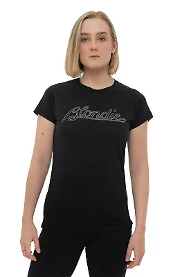Buy Blondie Diamante Band Logo Skinny T Shirt • 14.93£
