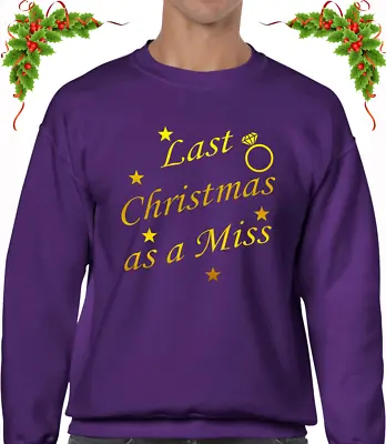 Buy Last Christmas As A Miss Jumper Sweater Ladies Womens Bride Wedding Funny Fun • 13.99£