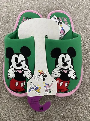 Buy New Disney 100th Anniversary Mickey Mouse Slippers Size M 5/6 Primark Exclusive • 5£