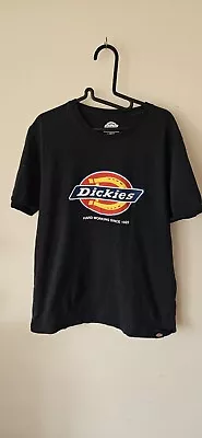 Buy Mens Dickies Navy T-shirt Large Big Logo  • 9.99£