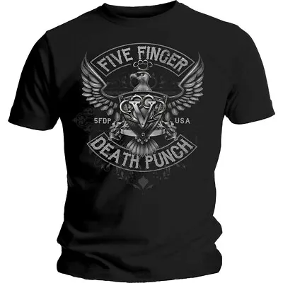 Buy Five Finger Death Punch Howe Eagle Crest Black T-Shirt  OFFICIAL • 16.59£