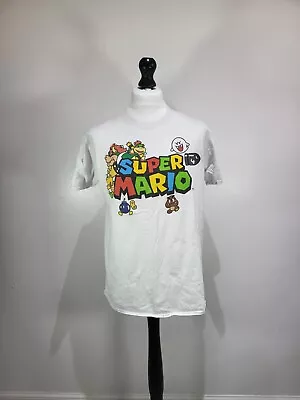 Buy Super Mario Tshirt Nintendo 2018 Size Xl White Tee Mens Clothing Mario  • 14.99£